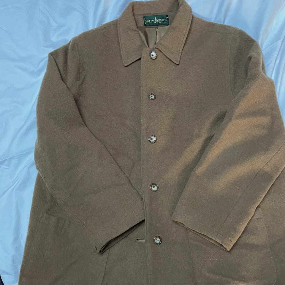 Vintage Harvé Benard tan wool coat